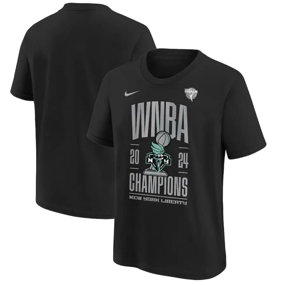 New York Liberty 2024 WNBA Finals Champions Locker Room Nike Tee (Youth Large)